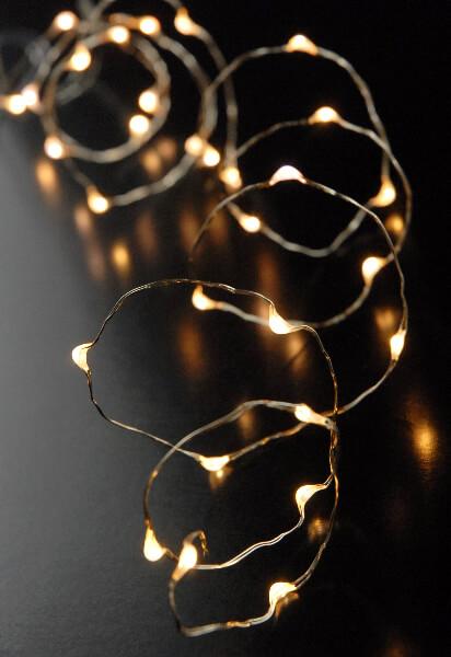 LED Fairy Lights Strand Warm White 5ft (30 bulbs) Battery-Operated - thumbnail number 2