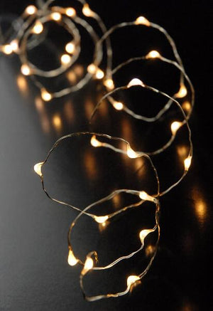 LED Fairy Lights Strand Warm White 5ft (30 bulbs) Battery-Operated