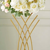 Mermaid Tail Design Gold Metal Flower Frame 2ft – Table Centerpiece Wedding Floral Display Stand - thumbnail number 3