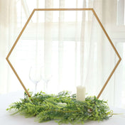 Geometric Gold Hexagon Table Arch 21" – Metal Self-Standing Wedding Flower Balloon Frame - thumbnail number 2