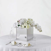 12" Silver Mirrored Acrylic Display Box – Pedestal Riser with Interchangeable Lid and Base - thumbnail number 3