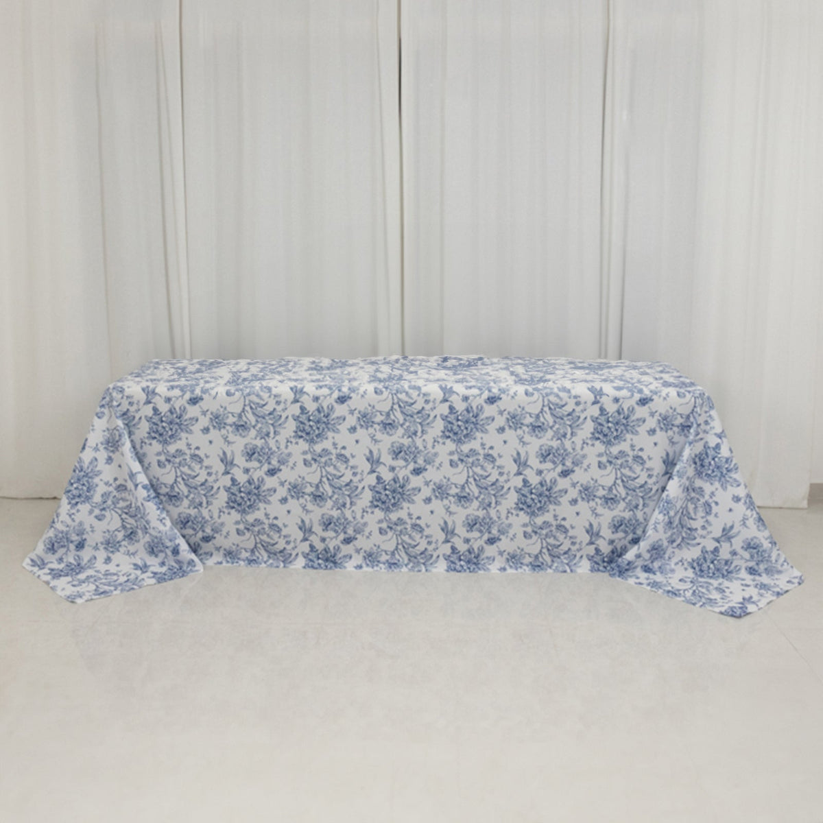 Polyester Rectangular Tablecloth 90"x156" French Toile Pattern - By TCF Linens