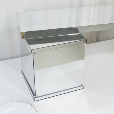 Silver Connector Plexiglass Plate for Rectangular Pedestal Pillar - thumbnail number 3