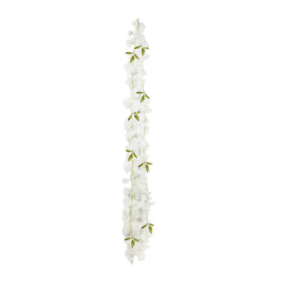 White jasmine flower garland vine on white background - thumbnail number 1