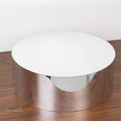 Silver Mirror Finish Acrylic Cake Stand 14" Round – Fillable Display Box Pedestal Riser with Hollow Bottom - thumbnail number 3