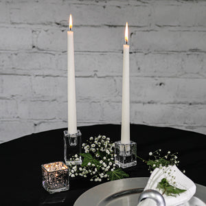 Richland Square Glass Taper Candle Holder 3" Set of 6