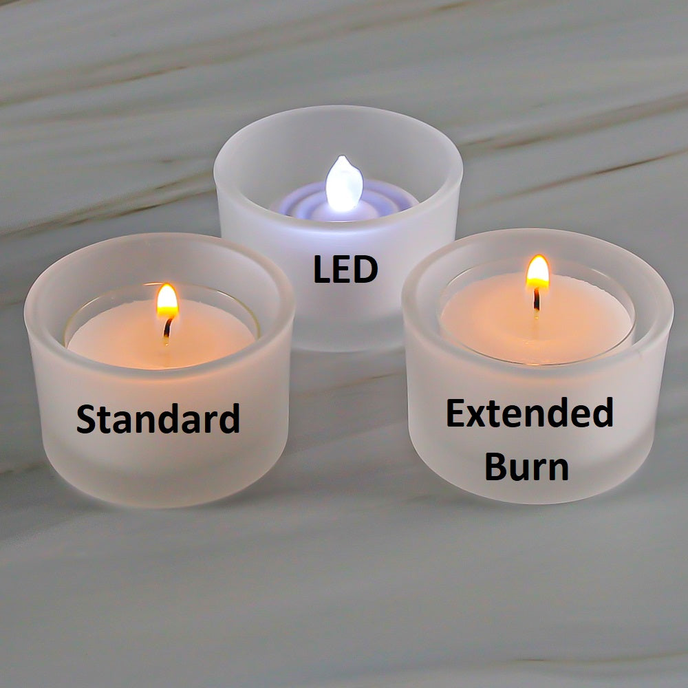 Richland Clear Cup Extended Burn Tealight Candles White Unscented Set of 400