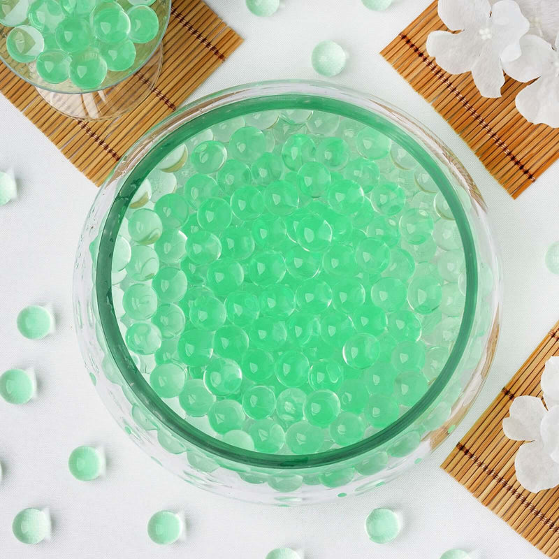 Apple green water gel beads vase filler in glass bowl for home and wedding decor - thumbnail number 1