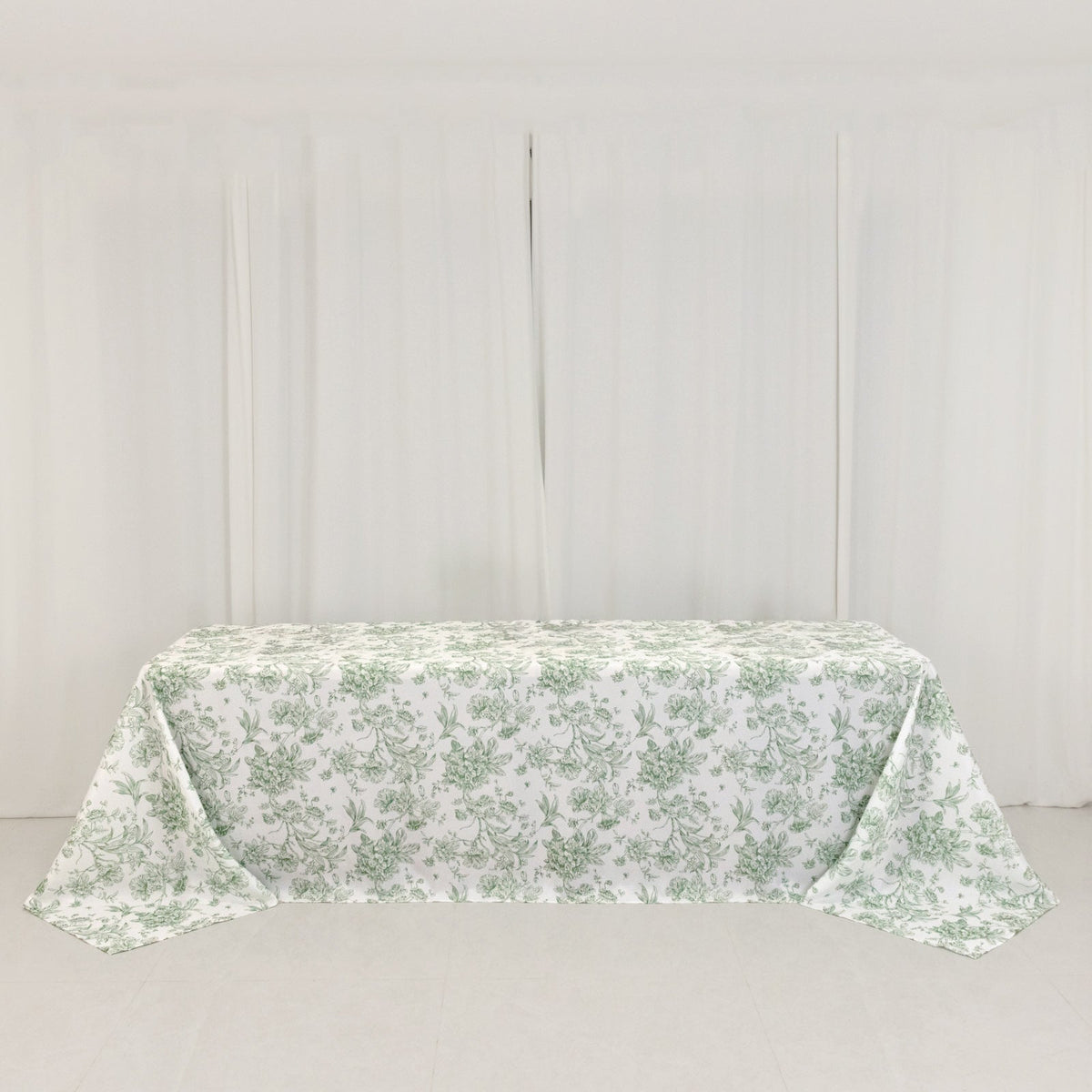 Polyester Rectangular Tablecloth 90"x156" French Toile Pattern - By TCF Linens