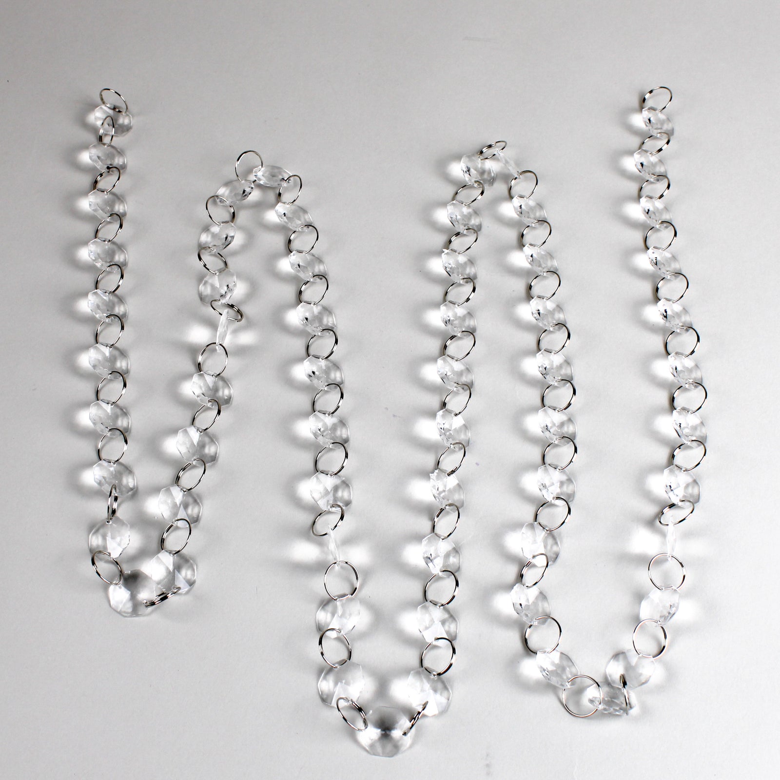Decostar™ Acrylic Crystal Garland, Clear Large&Small Bead shape