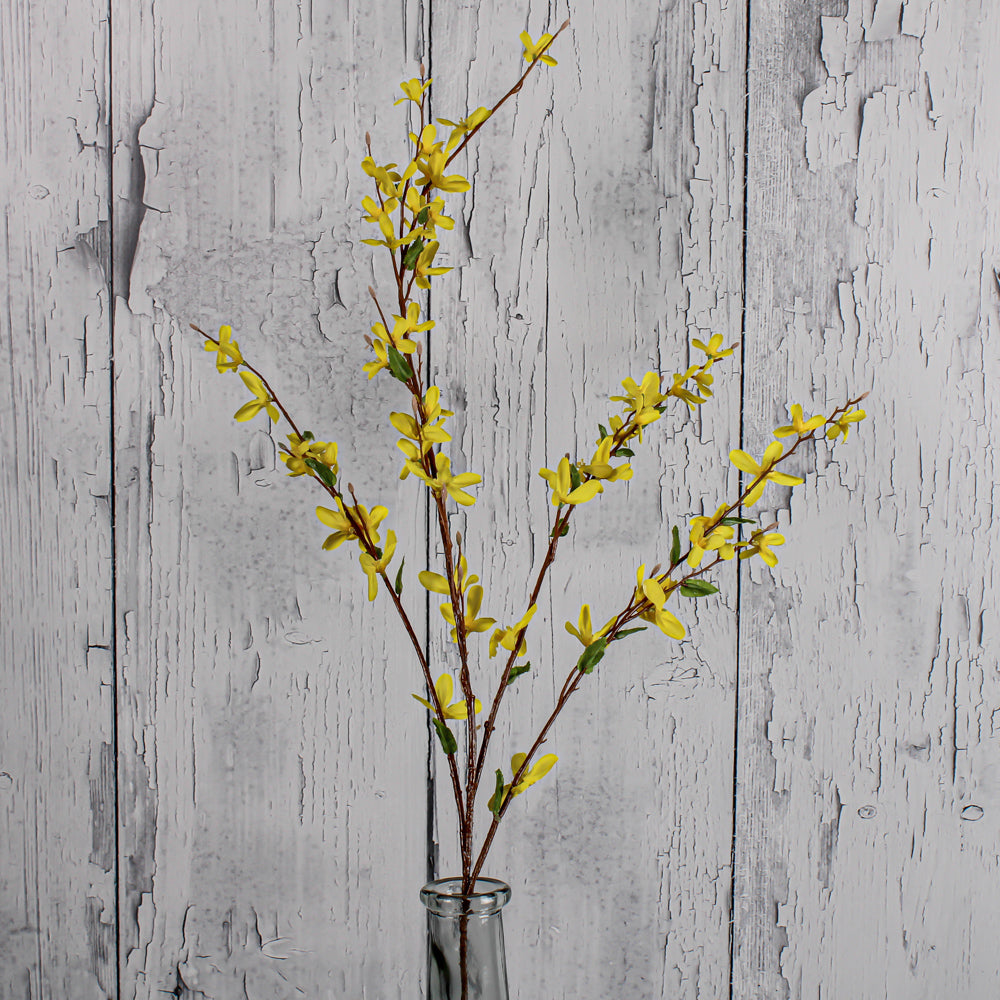 Yellow Forsythia Branch  Faux Blooming Spring Branches at