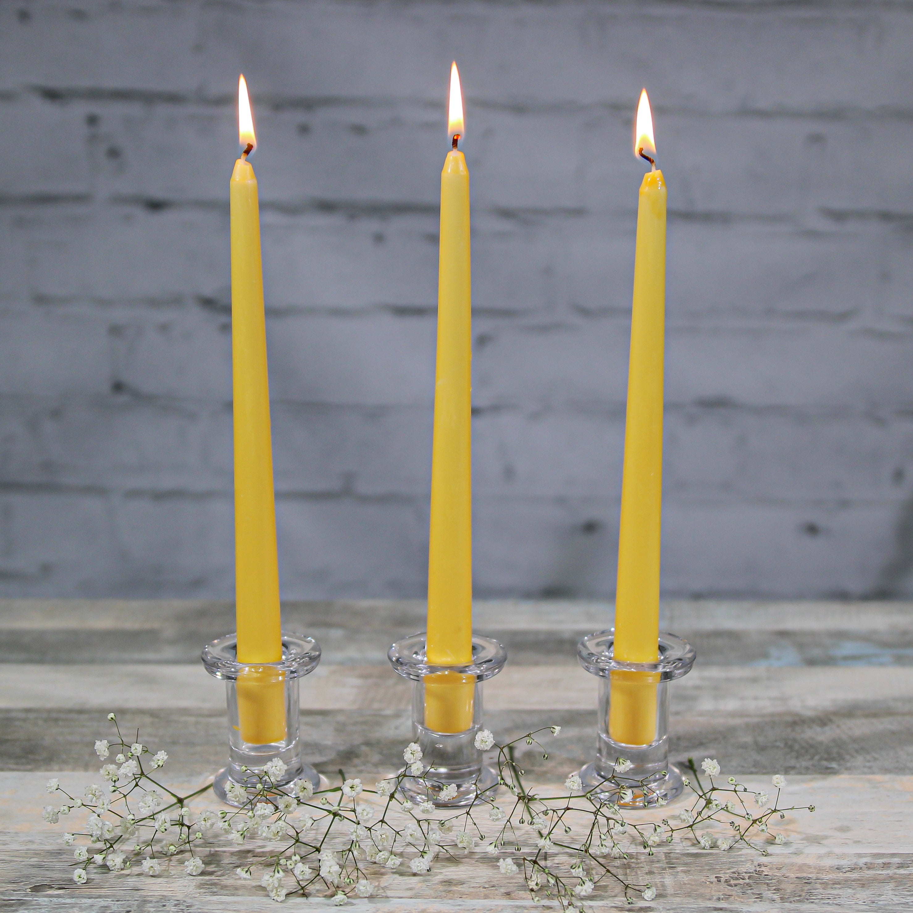 Straight Taper 10 Candles in Yellow - 4 Candles – Caspari