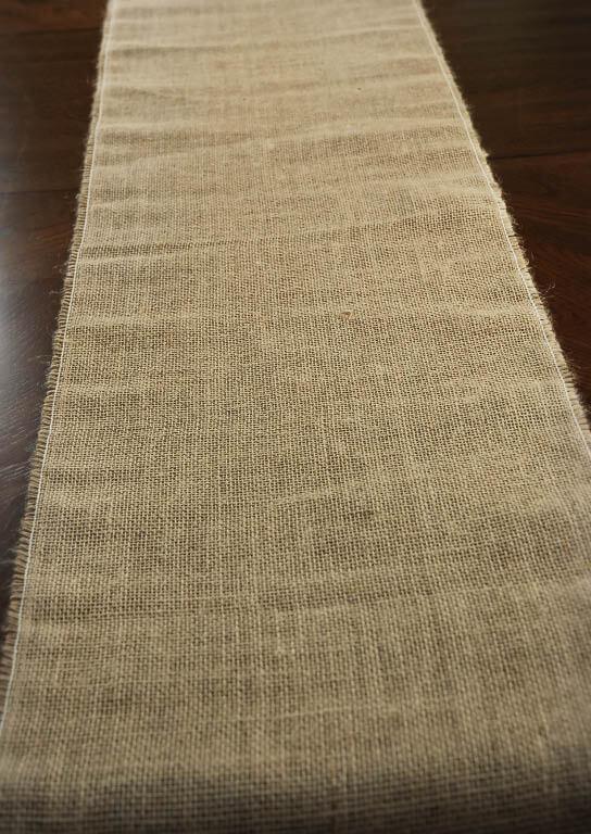 Burlap Table Runner 12.5" Wide 76" long