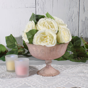 Mercury Glass Compote Pink 5" x 7"