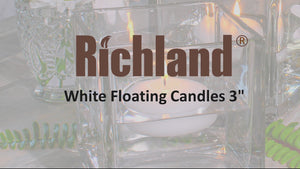 Richland Floating Candles 3" White Set of 96