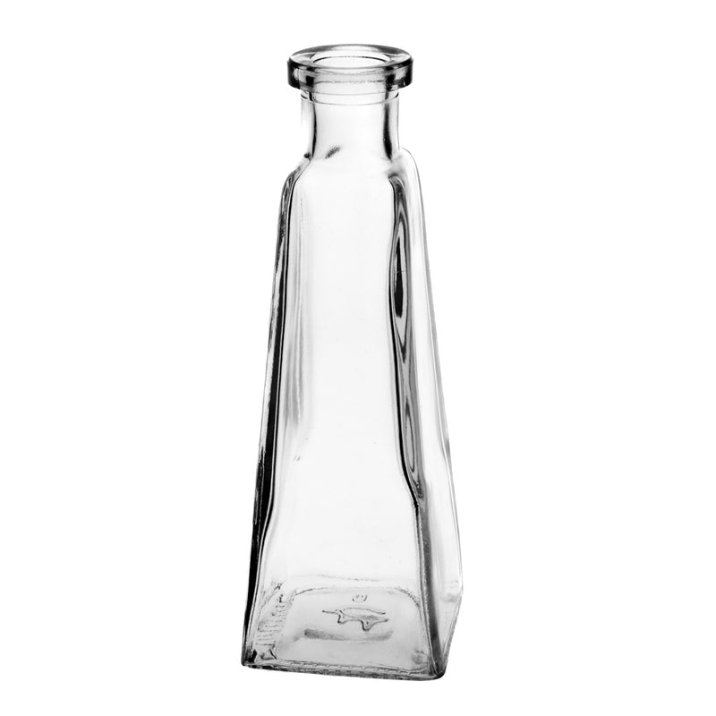 Clear Glass 6 oz. Pyramid Glass Bottle 7" - thumbnail number 1