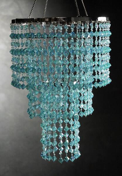 Chandelier Crystal Baby Blue 16"