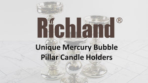 Richland Pillar Holders Unique Mercury Bubble - Set of 3