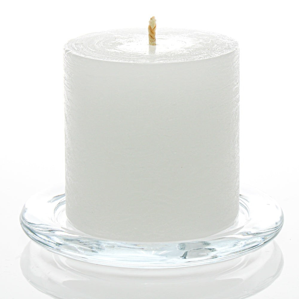 Richland Rustic Pillar Candle 3"x 3" White