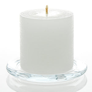 Richland Rustic Pillar Candle 3"x 3" White