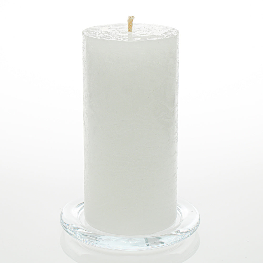 Richland Rustic Pillar Candle 3"x 6" White Set of 12 Quick Candles