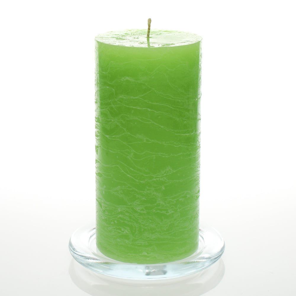 Richland Rustic Pillar Candle 3"x 6" Green