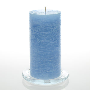 Richland Rustic Pillar Candle 3"x 6" Light Blue Set of 12