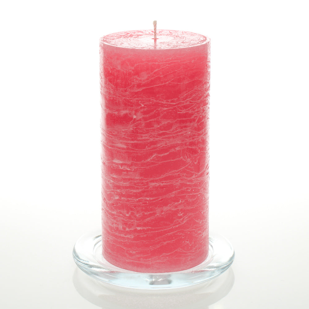 Richland Rustic Pillar Candle 3"x 6" Pink