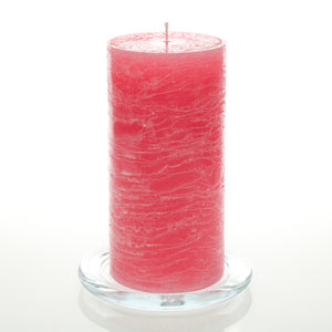 Richland Rustic Pillar Candle 3"x 6" Pink