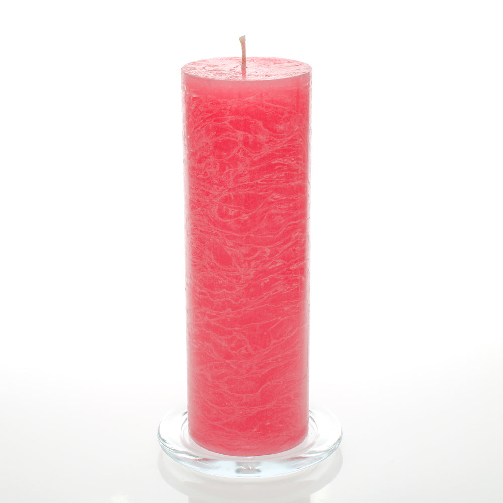 Richland Rustic Pillar Candle 3"x 9" Pink