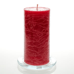 Richland Rustic Pillar Candle 3"x 6" Red