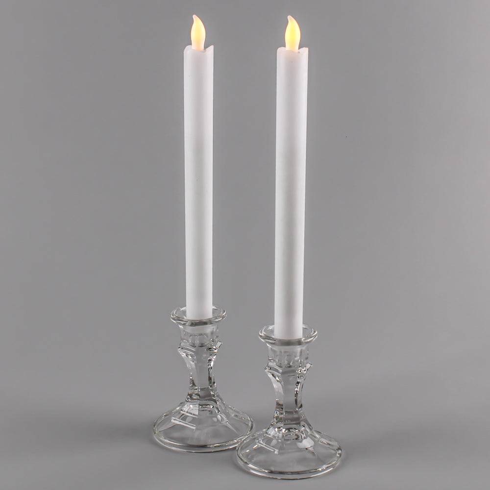 Richland White LED Taper Candles 9.75" Set of 2