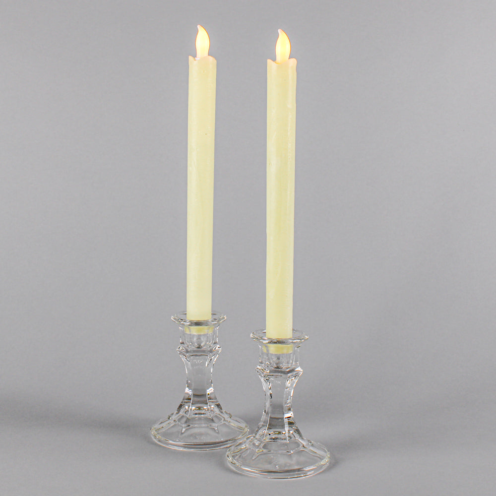 Richland Ivory LED Taper Candles 9.75" Set of 2 Quick Candles