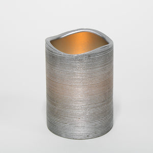 Richland Silver Metallic Wavy Top LED Candle