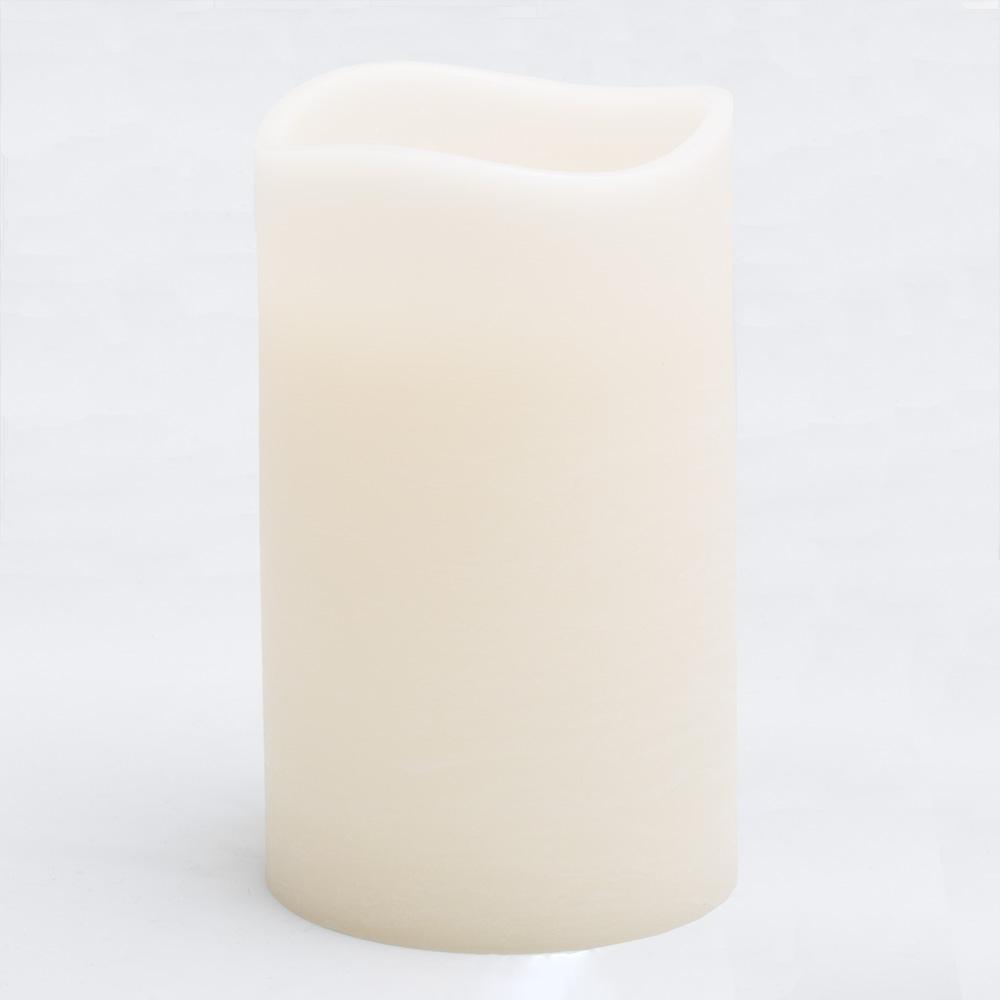 richland led big pillar candles ivory 6 x 10