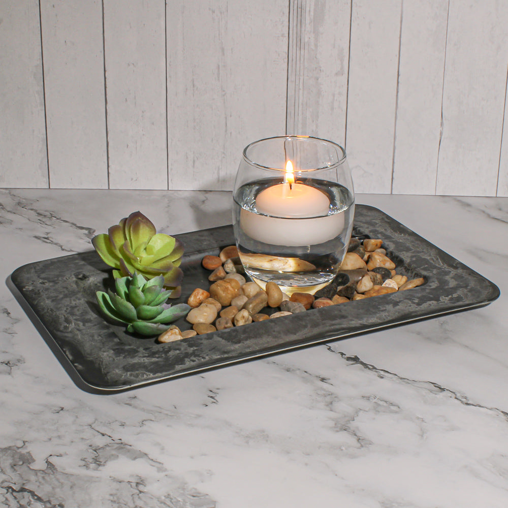 Eastland Rectangular Tray Faux Slate 11" x 7"