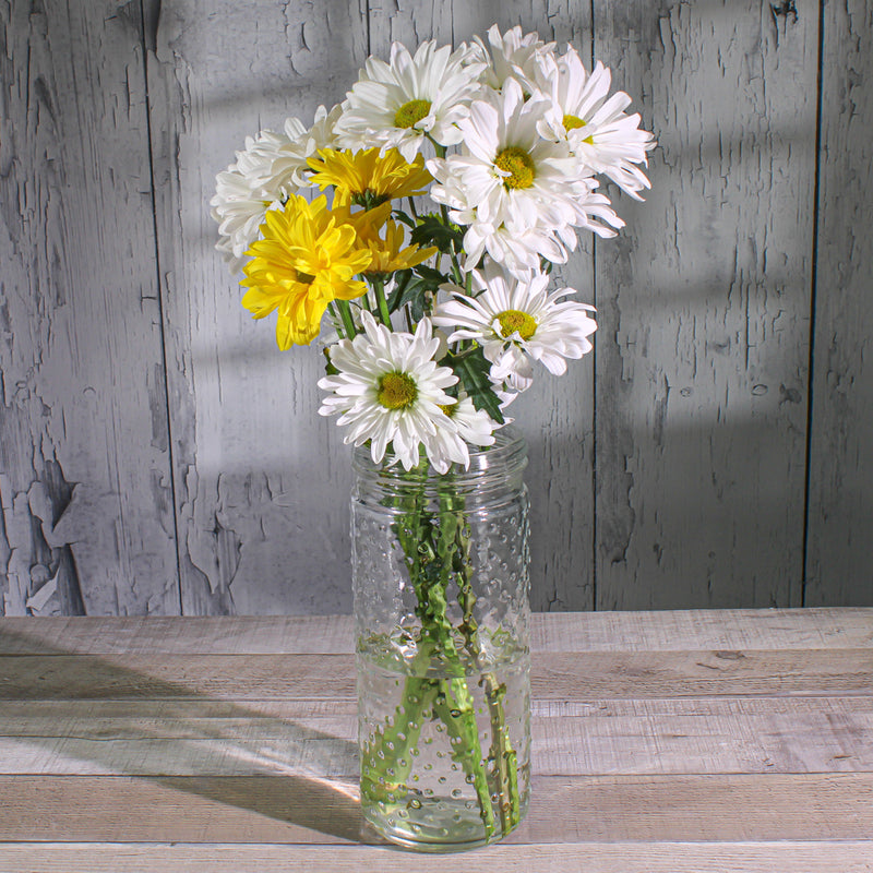 Hobnail Mason Jar Vases 9.25 Inch - thumbnail number 2