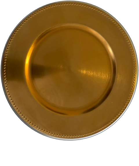 Richland Beaded Charger Plate 13" Gold - thumbnail number 1