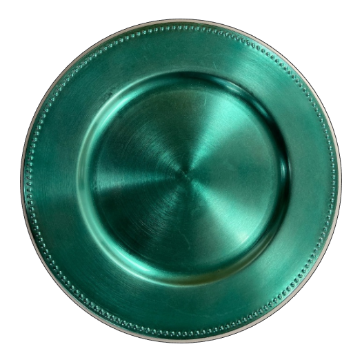 Richland Beaded Charger Plate 13" Aqua Blue