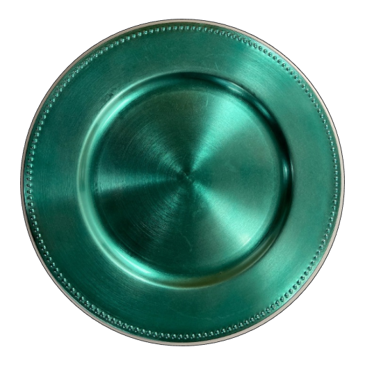 Richland Beaded Charger Plate 13" Aqua Blue Set of 48 - thumbnail number 1