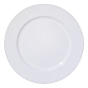 Richland Beaded Charger Plate 13" White - thumbnail number 1