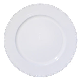 Richland Beaded Charger Plate 13" White
