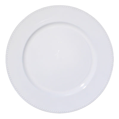 Richland Beaded Charger Plate 13" White - thumbnail number 1