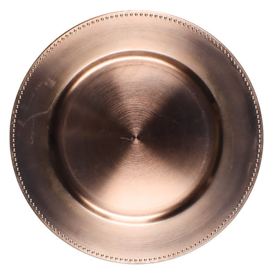 Richland Beaded Charger Plate 13" Rose Gold - thumbnail number 1