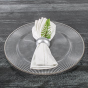 Richland 13" Silver Rim Glass Charger Plate - thumbnail number 1