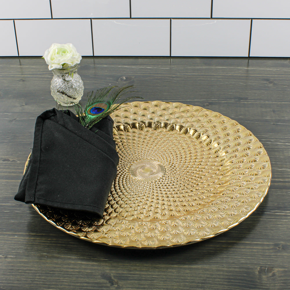 Richland 13" Gold Art Deco Charger Plate