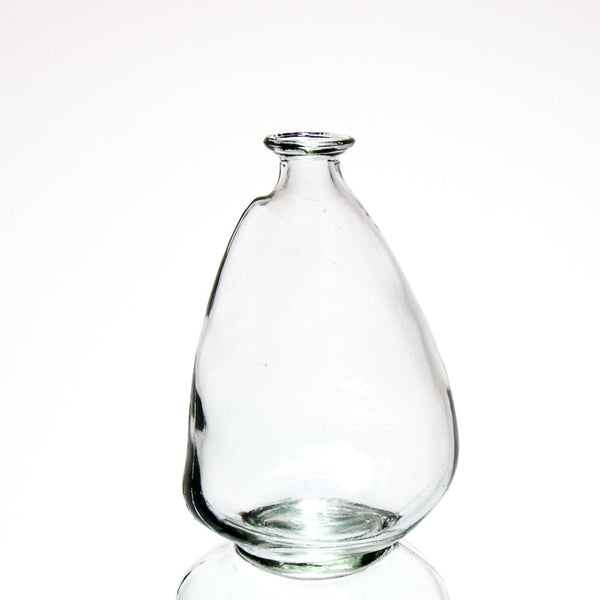 Vintage Milk Jar Glass Carafe With Unique Indented Bottom. 