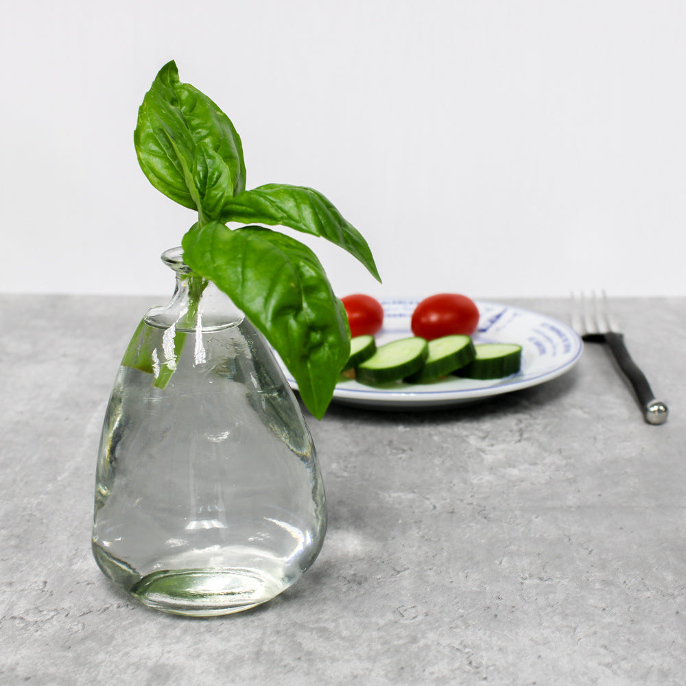 Vintage Milk Jar Glass Carafe With Unique Indented Bottom. 