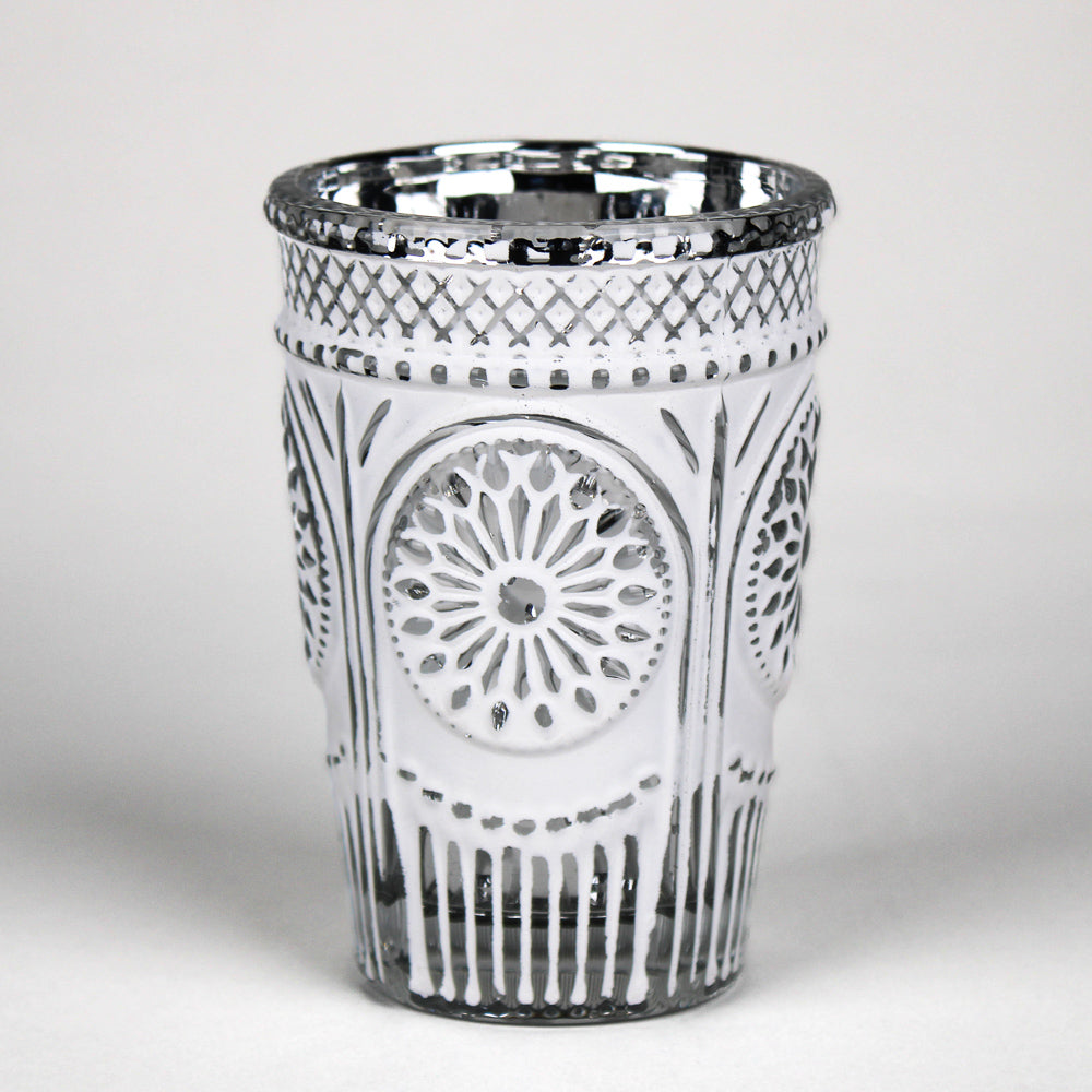 Richland Regal White Silver Mercury Vase