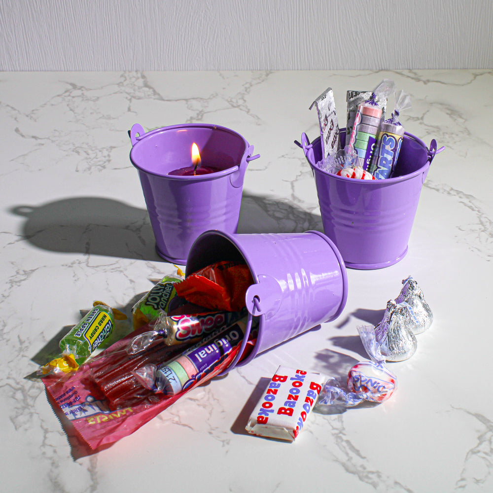 Richland 2" Iron Favor Bucket, Purple Set of 25